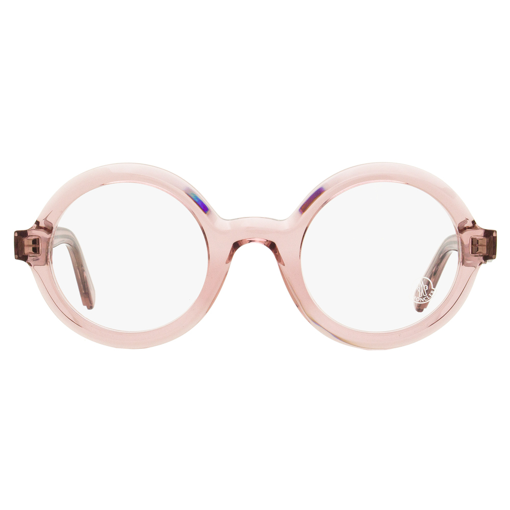 Moncler Round Eyeglasses ML5194 072 Transparent Rose 48mm - Picture 2 of 3
